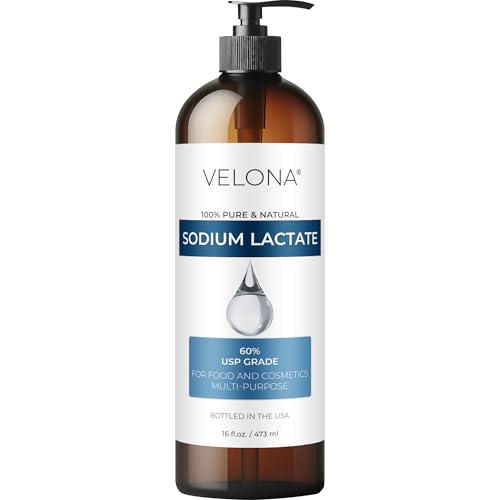 velona Sodium Lactate 60% - 16 oz | USP Grade Natural Preservative | for Soap Making & Lotions | Harder Bar of Soap pH Regulator Glycerin Substitute Provides and Keep Moisture