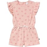 Modern Moments by Gerber Baby Girls' Flutter Sleeve Romper, Rose Seashells, 18 Months