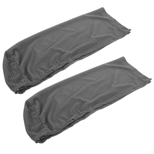 Fundas para reposabrazos de sofá gris claro elásticas SOLUSTRE 1 par 2