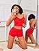 Avidlove Lingerie Sets For Women Sexy Sleepwear Lingerie Set Lace Trim Short PJ Set Soft Sleepwear Shorts 2 Piece Red S