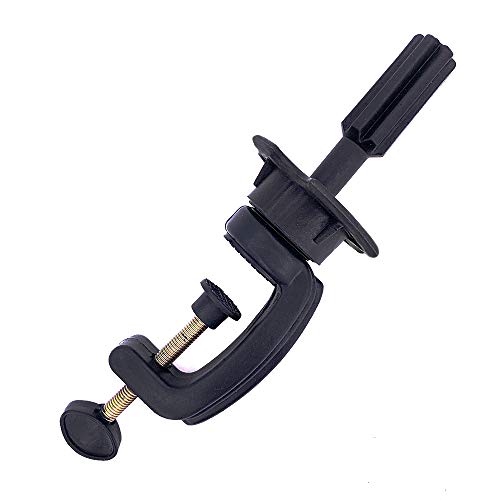 Suttie Hair Desktop Head Stand Wigs Mannequin Head Holder Clamp Stand for Cosmetology Manikin Head Standard Holding(1 Pice, Black) (1Pc, Black)