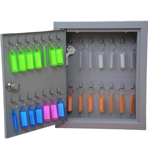 Image of Metal Keyholder Box 28 Key Wall Box Storage Key Organizer Wall Mount Key Holder for Wall Size Large 13 * 11 * 3 inch