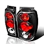 SPEC-D TUNING Black Housing Clear Lens Tail Lights Compatible with 1998-2001 Ford Explorer, Left + Right Pair Assembly