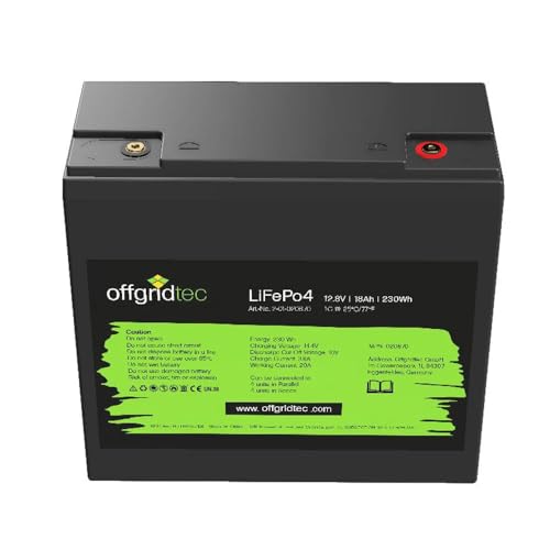 Offgridtec - Offgridtec LifePo4 Batterie 12/18 12,8 V 18 Ah BMS intégrée 224 Wh