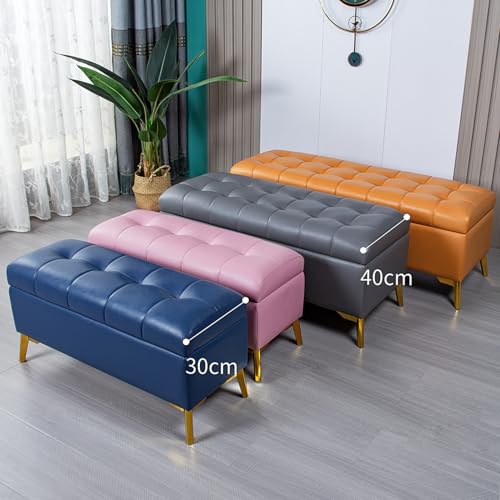 Banc à chaussures coffre de rangement pouf de chambre salon - 8
