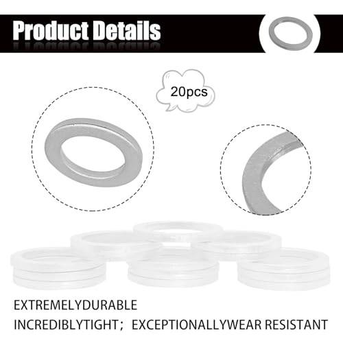 Image of 20PCS M14 Drain Plug Gasket Aluminum Engine Oil Crush Washers Replacement for Acura 94109-14000