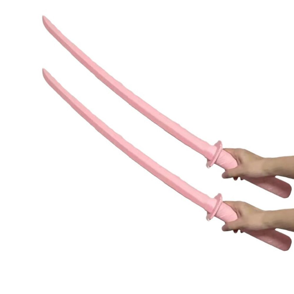 BDKMMS Samurai Sword Model Toys, 2Pcs Inertia Retractable Anime Cosplay Swords 3D Printed Creative Toy for Adults