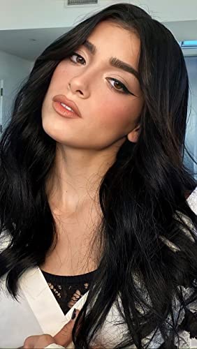 Micro Link Hair Extensions Black Micro Beads Hair Extensions Human Hair Jet Black #1 Straight Micro Ring Hair Extensions Human Hair 14 Inch 50 Strands 50g