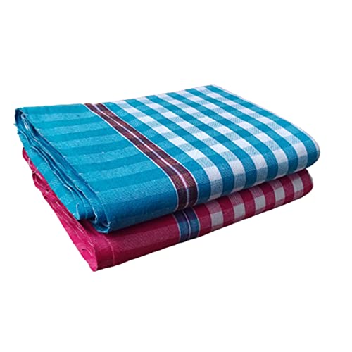 KNSS Handloom 100% Pure Cotton Towels XXXL Size 36/72Inch(90/180cm) 3/6feet Heavy Quality(Pack of 2) Multi Color KNSS Handloom 100% Pure Cotton Towels XXXL Size 36/72Inch(90/180cm) 3/6feet Heavy Quality(Pack of 2) Multi Color