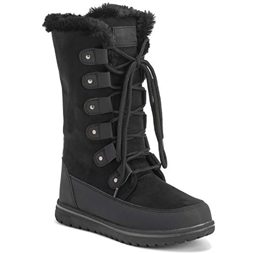 Polar Products Womens Tall Snow Warm Calf Waterproof Durable Outdoor Winter Rain Boots - 11 - BLK42 AYC0530 - Thumbnail 5