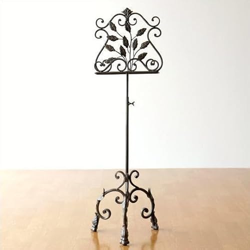 譜面台 アンティーク おしゃれ 鉄製 絵画 リース スタンド メニュースタンド ディスプレイ 飾り台 アイアンの譜面台