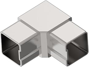Sellon24® Edelstahl Rechteckverbinder Vierkant Rohr 40x40 Verbinder V2A 90 Grad 4301.044