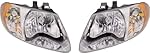 Garage-Pro Headlight Compatible with 2001-2007 Dodge Grand Caravan, Fits 2001-2007 Chrysler Town & Country, Fits 2001-2007 Dodge Caravan, Fits 2001-2003 Chrysler Voyager Driver and Passenger Side SET