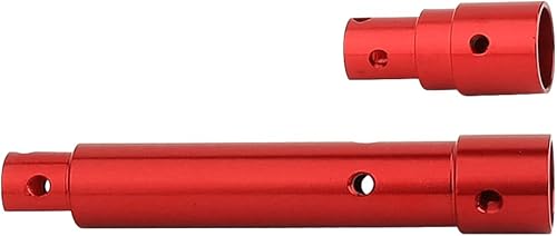 Tubo de eje delantero de aleación de aluminio para 110 RC Crawler Axial SCX10 PRO Metal Upgrade Stock Part AXI232081 (rojo)