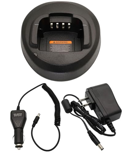 PMLN5228A Rapid Charger DC 12V/24V Car Charger Compatible with Motorola EP350 CP185 CP100D CP476 CP477 CP1300 CP1600 CP1660 Radio, PMNN4476 PMNN4476A PMNN4080 PMNN4082 Battery Charger