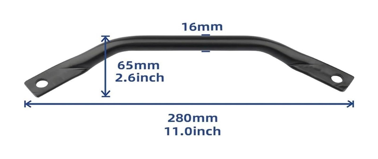 Motorra Gepäckträger hinten Für CRF 300L Für CRF300 Für Rally 250L 300 2021–2025 Sitzgriff Haltegriff Hintere Armlehne Lenkerstrebe Passend(Black-1 piece)