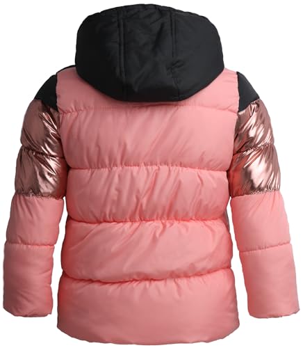 Image of Pink Platinum Girls Snowsuit 2-Piece Insulated Hooded Jacket & Bib
