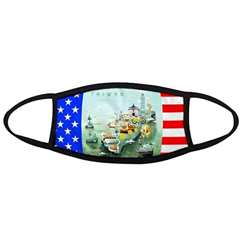 Masque de voyage Taiwan anti poussière et protection de la bouche avec drapeau étoiles