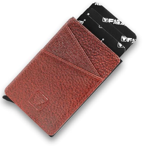 Image of FASHION FREAK Smart Wallet for Men - Slim Pop-Up Card Holder with Quick Access - Original Leather Card Wallet for Men