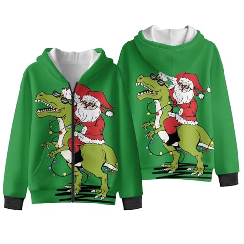 Long Sleeve Winter Hoodies for Kids Full Zip Up Hooded Sweatshirt Fleece Jackets for Boys Girls