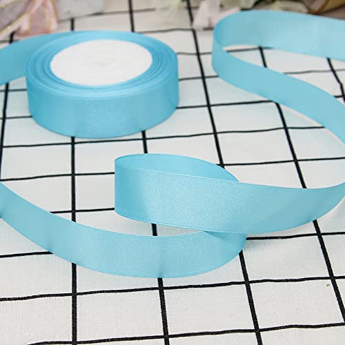 Lot De 2 Rouleaux De Ruban De Satin Rouge, 15 Mm X 22 M, Décoratif, En Tissu, Pour Emballage Cadeau, Nœuds, Bricolage, Voiture, Bouquet De Mariée, Décoration De Mariage