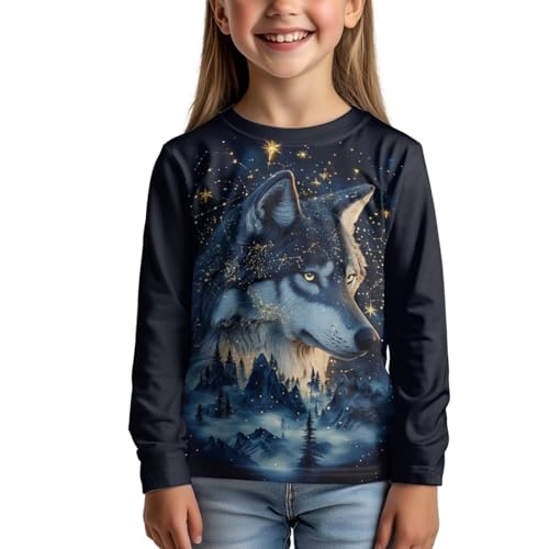 Image of Uourmeti Long Sleeve Tops for Boys Graphic T Shirts Teen Girls Active Pullover Tees