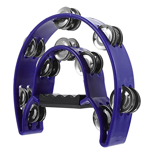 HANABASS 1Pc Unique Hand Bell Musical Instrument for Practical Rattle Tambourine with Comfortable Grip Stainless for Singing Dancing Instrumental Play