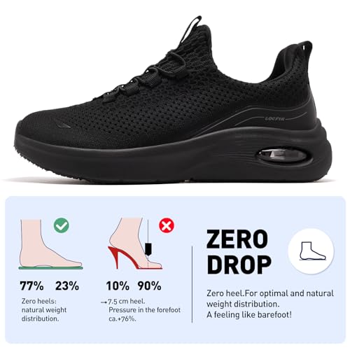Image of Wide Toe Box Shoes Women Slip on Sneakers with Arch Support, Extra Wide Width Comfort Walking Shoes for Plantar Fasciitis, Zero Drop Cushion Tennis Gym Shoes
