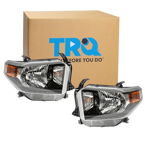 Image of TRQ 2 Piece Headlight Assembly Set Driver & Passenger Side Compatible with Toyota Tundra TRD Pro 2015-2017 TO2502235 TO2503235 811100C111 811500C111
