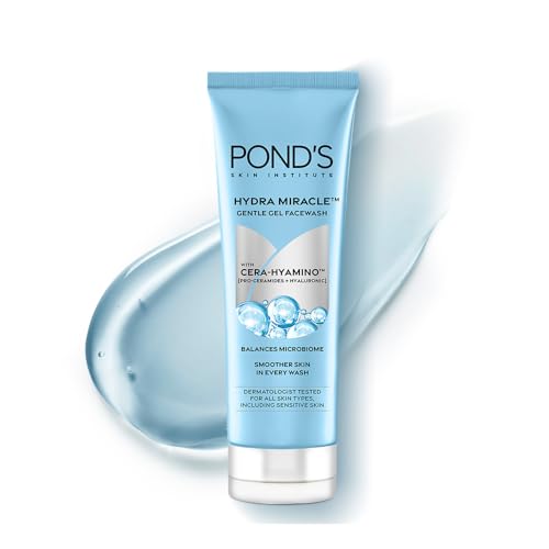 POND'S Hydra Miracle Gentle Gel Face Wash 100g | Refreshing Gel Face Wash | Gently cleanses and balances Microbiome for 24-hour Hydration POND'S Hydra