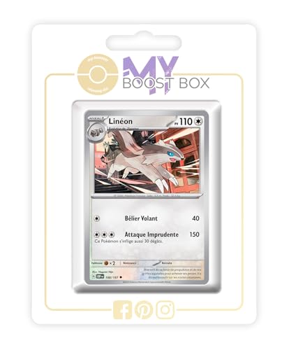 Cartes Pokémon Linéon 168/197 Reverse Myboost X Écarlate et Violet 3 Flammes Obsidiennes