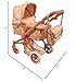 Convertible Combo Baby Doll Stroller for 3 Year Old Girls & Up | Play Toy Baby Stroller for Dolls, Folding Adjustable Bassinet Carriage Buggy with Storage Basket (Beige Butterfly)