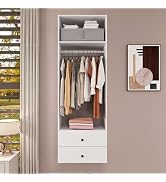 Amazon.com: UrbEleg Walk in Closet System with Drawers, Closet ...