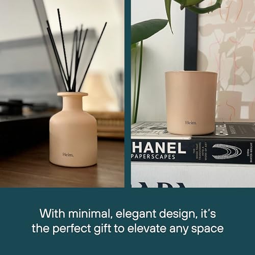 HEIM Candle and Reed Diffuser Set, Amber & Vanilla (Amber Spice), Scented Candle & Eco-Friendly Diffusers for Home - Image 7