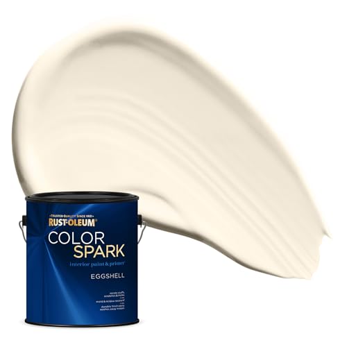 Image of Rust-Oleum Color Spark Interior Paint and Primer in One, Eggshell, Meringue, 1 Gallon