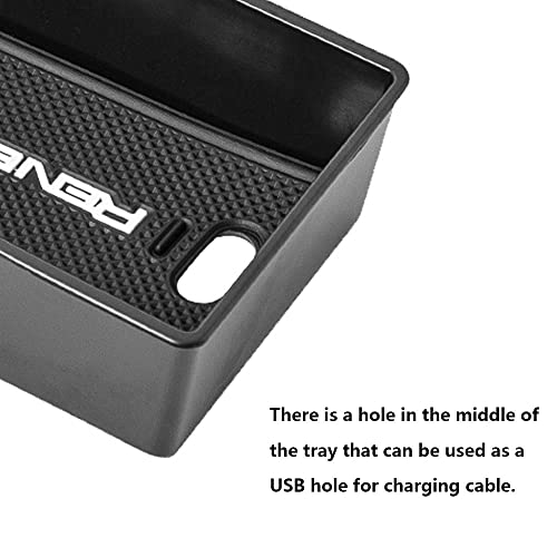 Edbetos Center Console Organizer Tray Compatible With Renegade Accessories 2015-2019 2020 2021 2022 Armrest Glove Box Secondary Storage (White Trim) #TOP4