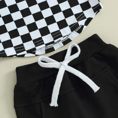 MA&BABY Checkerboard T-Shirt Shorts Set