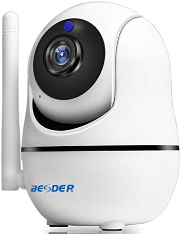 Фронт view of the BESDER Smart Home Security Camera, showing the lens, IR LEDs, and the BESDER logo.