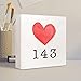 143 I Love You Gifts,Valentine's Day Wood Table Sign,Love Wooden Decor,Couples Gift Ideas,Wedding Gifts for Couple,Love Decorations for Home Bedroom Shelf Desk Decor