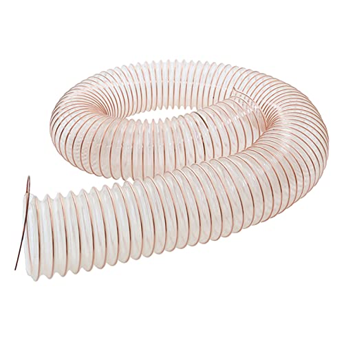 TINGCHAO Manguera de recolección de Polvo Mangueras de Humo de Polvo de PU Transparente Flexible para máquinas de carpintería Longitud de Uso 1 m / 3,28 pies,80mm Cover
