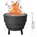 Rauchloses Feuergrube, Tragbare Feuerstelle für mit Ständer und Edelstahl Grill,für die Holzverbrennung BBQ Pellets Holz, für den Garten Balkon Terrasse, 34X35X43