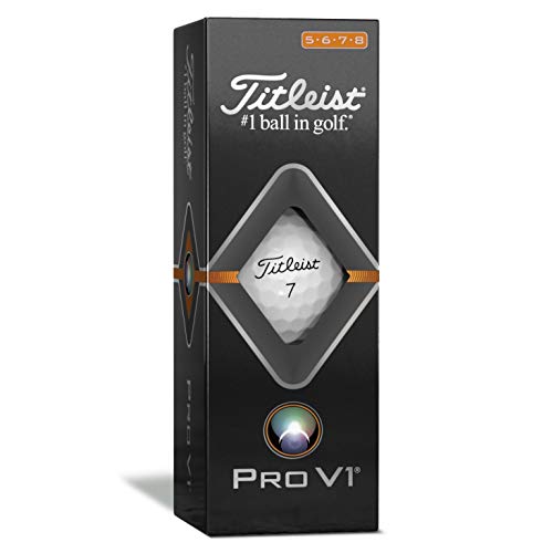Titleist Pro V1 Golf Balls, White, High Play Numbers (5-8), One Dozen #TOP2