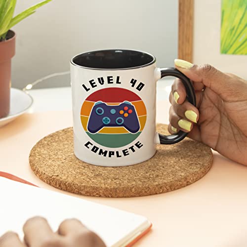 Younique Designs Level 40, 40Th Birthday Mug For Men And Women, 11 Ounces, 40 Year Old Coffee Mug For Men, 40Th Bday Cup For Men, Mug For 40 Year Old Man (Black Handle) #TOP4