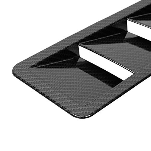 X Autohaux 2Pcs Car Hood Scoop Air Vent Blinds Bonnet Louvers Cover Decorative Universal Carbon Fiber Pattern #TOP6