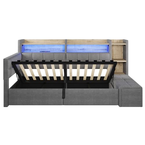 Cama de día Idemon de terciopelo ideal para habitaciones con poco espacio 4