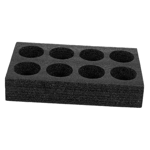 ABOOFAN Coffee Tray Cup Holder, 8 Holes Takeout Coffee Cup Bottle Carrier Takeout Cup Holders Foam Hot or Cold Drinks Carrier Cup Trays Beverage Trays for Package Deliverys Black