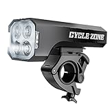 【Recargable USB Más Rápido】La batería grande incorporada luz para bicicleta de 5200 mAh, equipada con un puerto de carga de entrada Type-C y un puerto de carga de salida USB, se puede usar como un banco de energía para cargar teléfonos móviles, tabletas, cámaras y otros dispositivos. Carga rápida, circuito de protección de carga de batería de litio incorporado, seguro y rápido.
