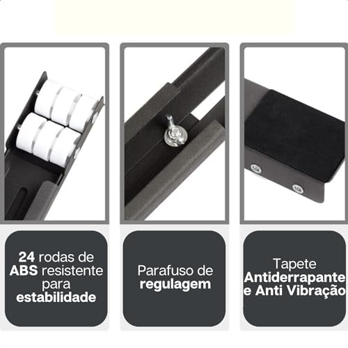 Suporte Com Rodinhas e Base Ajustável Para Geladeiras Máquinas De Lavar Fogão e Móveis Resistente Re