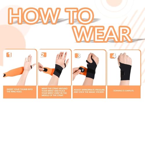 Image of Wrist Brace,2 pack Wrist Support for Carpal Tunnel Pain Relief,Ulnar Brace Ultra-Thin Elastic for Tear,Wrist wraps Repetitive Wrist Use Injury,Fits Both Wrists