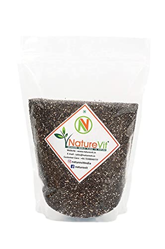 NatureVit Raw Chia Seeds 100g | Superfood for Eating | Rich in Omega-3, Fiber & Protein | Ideal for Weight Loss, Digestion & Energy | Gluten-Free & Vegan